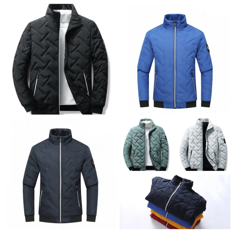 Men's quilted transition jacket - Lightweight, Warm, With zip