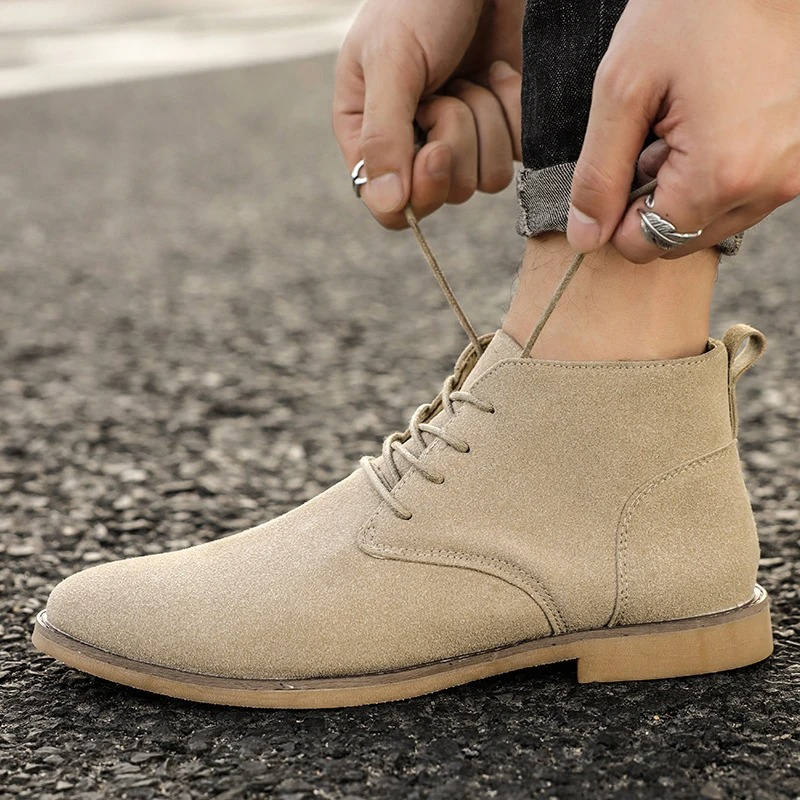 Elegant suede chukka boots for men, comfortable and timeless