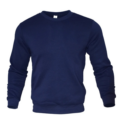 Men's sweater, round neck long sleeve basic jumper