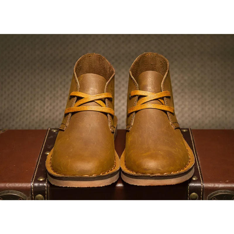 Timeless leather chukka boots for men, comfortable and durable