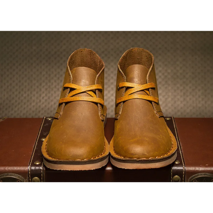 Timeless leather chukka boots for men, comfortable and durable