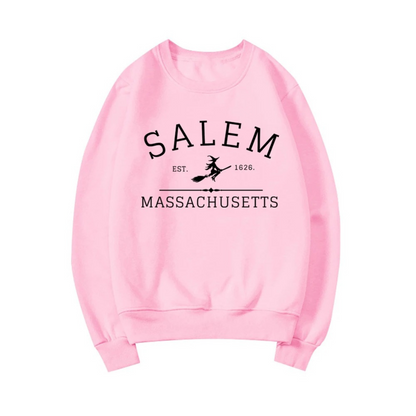 Casual Sweatshirt With Salem Massachusetts Design - Women's Sweater