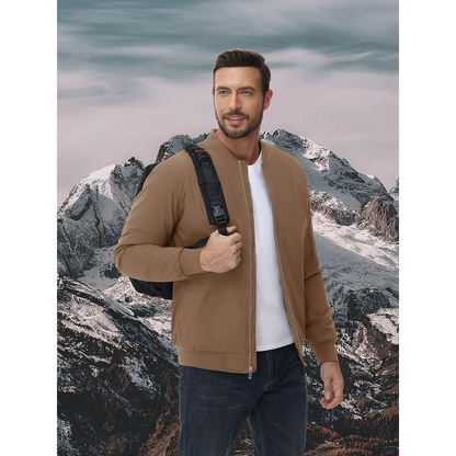 Men's quilted transitional jacket - Bomber jacket, Lightweight, With zip