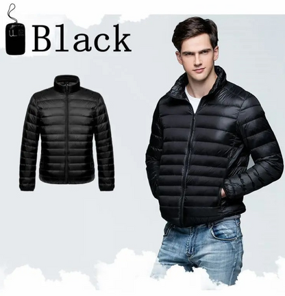 Men's quilted transitional jacket - Lightweight, windproof, casual