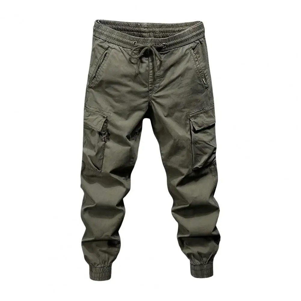 Cargo trousers for men - Robust outdoor jogging trousers with pockets, drawstring