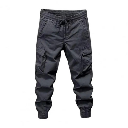 Cargo trousers for men - Robust outdoor jogging trousers with pockets, drawstring