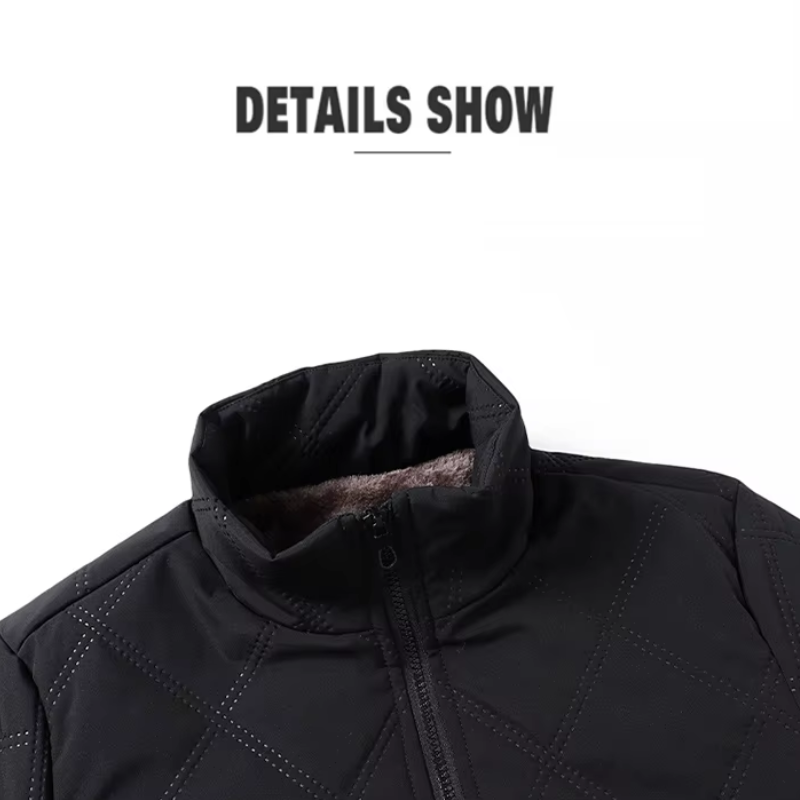 Men's puffer jacket with quilted design and inner lining