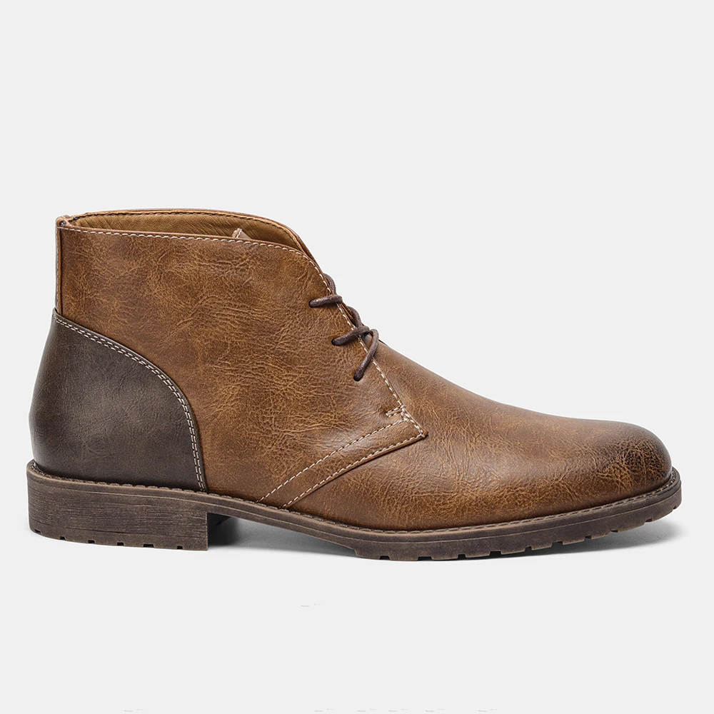 Casual leather chukka boots for men, hardwearing ankle boots