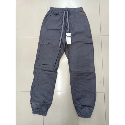 Cargo trousers men - Sporty jogging trousers with side pockets, elasticated waistband