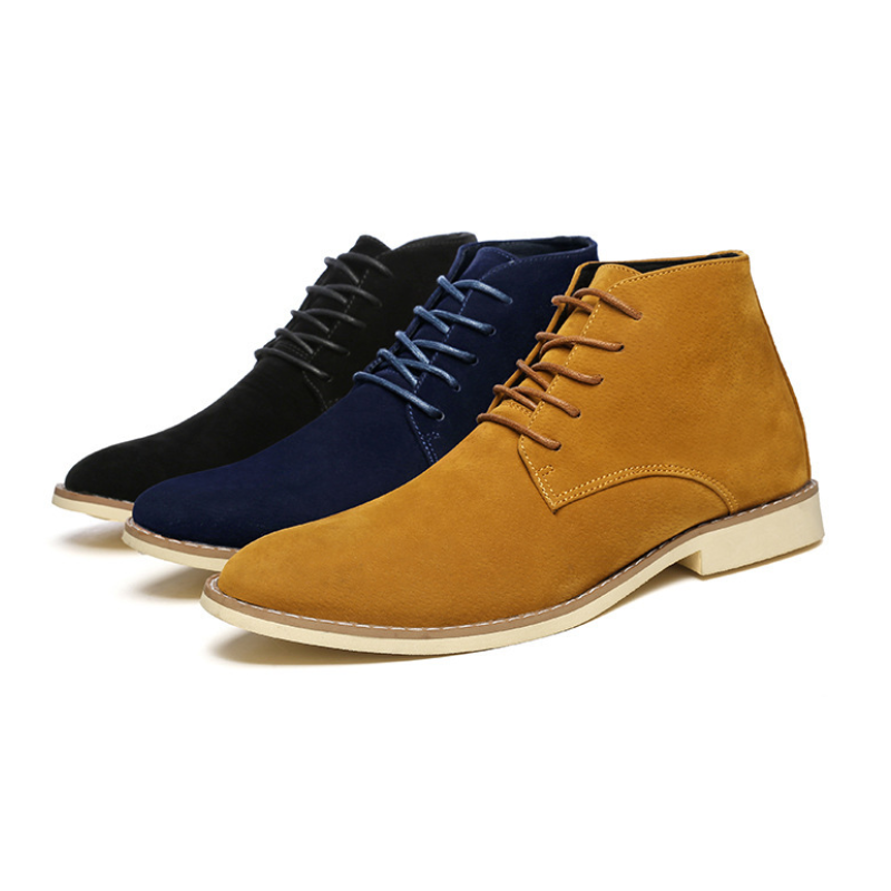 Comfortable suede chukka boots for men, non-slip ankle boots