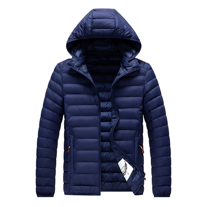 Men's quilted transition jacket - With hood, Lightweight, Warm