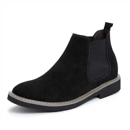 Men's suede chukka boots, elegant Chelsea ankle boots