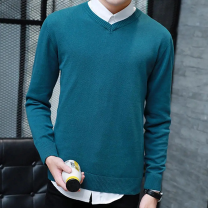 Classic V-neck men's sweater for everyday wear and the office