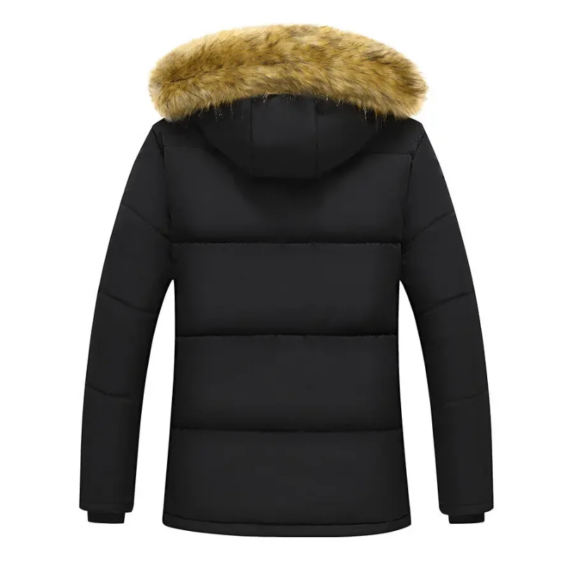 Men's Parka Winter Jacket With Warm Teddy Lining And Detachable Hood