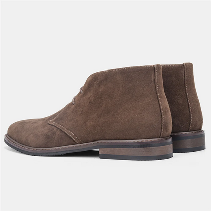 Elegant suede chukka boots for men, classic casual shoes