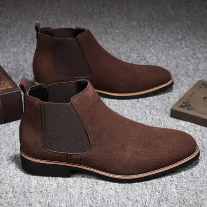 Hardwearing Chelsea boots for men with treaded soles