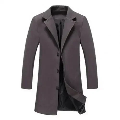 Classic men's coats - Slim wool coat with single-breasted design