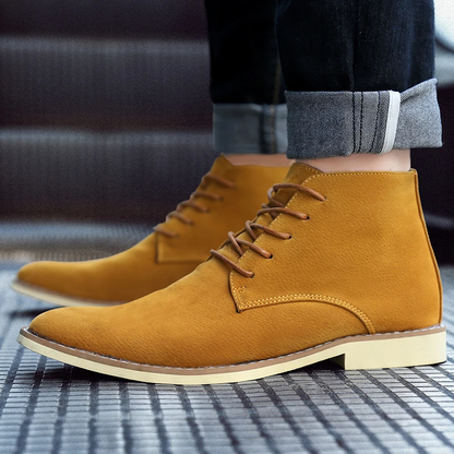 Classic suede chukka boots for men, comfortable casual shoes