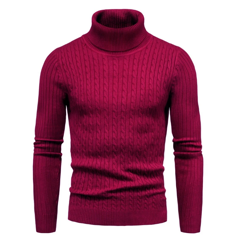 Elegant knitted jumper with high-quality material - Turtleneck jumper men