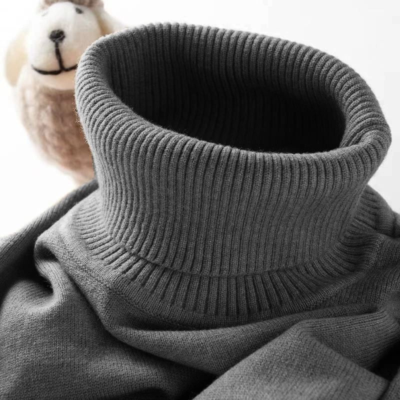 Men's turtleneck jumper - Soft turtleneck jumper for winter comfort