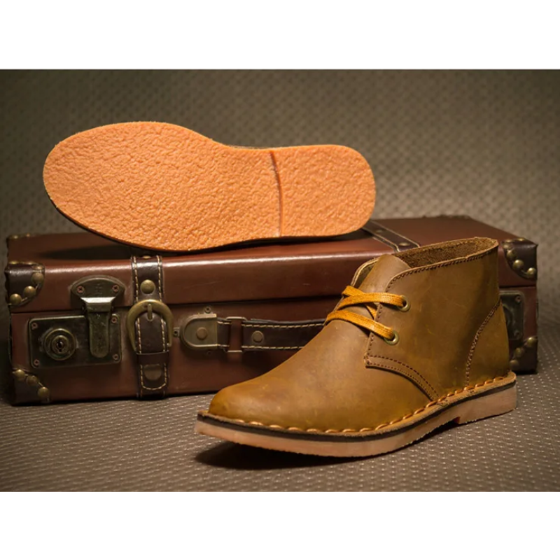 Timeless leather chukka boots for men, comfortable and durable