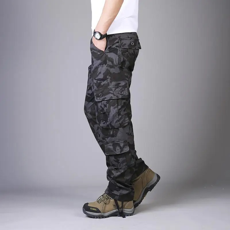 Cargo trousers for men - Military leisure trousers with pockets, robust quality