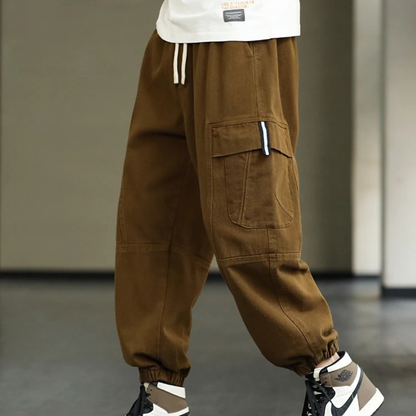 Cargo trousers men - Casual jogging trousers with side pockets, comfortable waistband