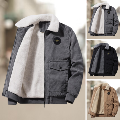 Men - Corduroy Jacket - Classic Style - Durable Fabric - Casual Outerwear