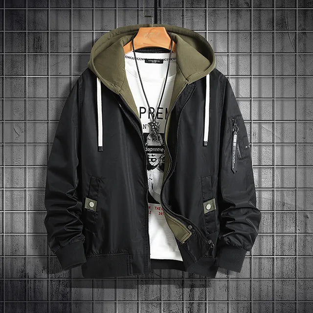 Hoodie windproof transition jacket mens