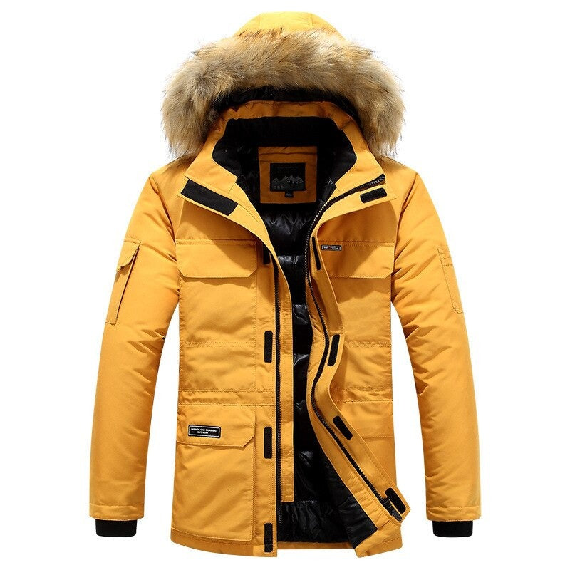 Men - Winter Jacket - Insulated and Waterproof - Warm Winter Outerwear