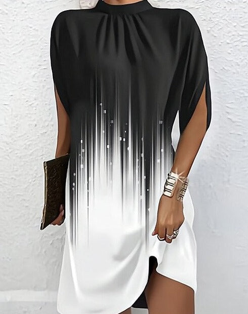 Dress with batwing sleeves