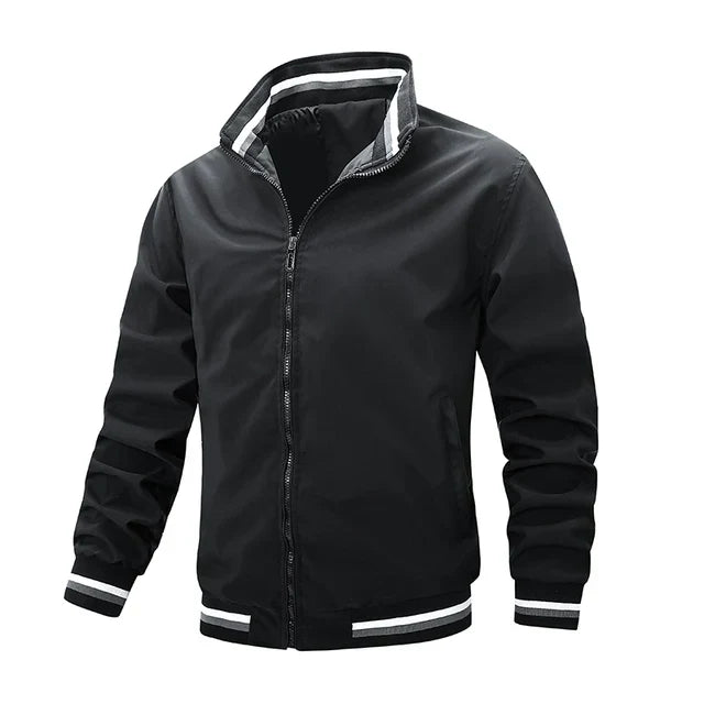 Sport style white lined with zip transition jackets mens