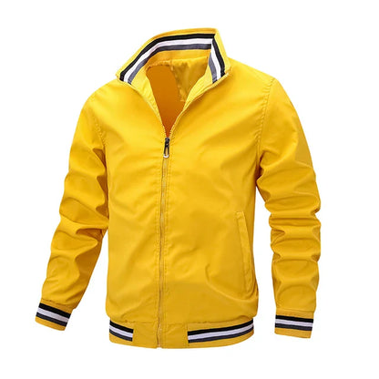 Sport style white lined with zip transition jackets mens