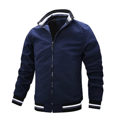 Sport style white lined with zip transition jackets mens