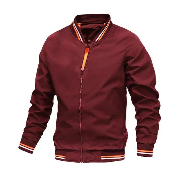 Sport style windproof striped transition jackets mens