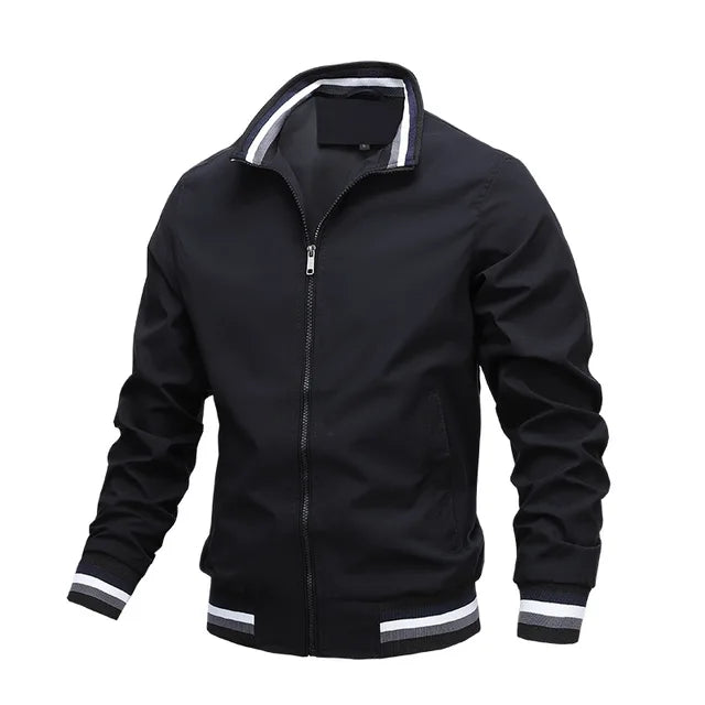 Striped windproof transition jackets for men