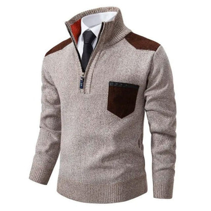 Men's Pullover With Half Zipper