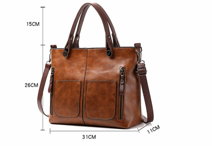 Ladies Vintage Leather Shoulder Bag