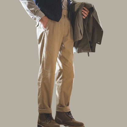 Gurkha Trousers With Pleated Front