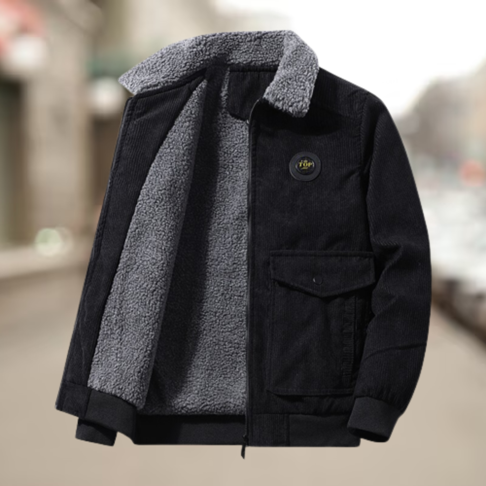 Men - Corduroy Jacket - Classic Style - Durable Fabric - Casual Outerwear