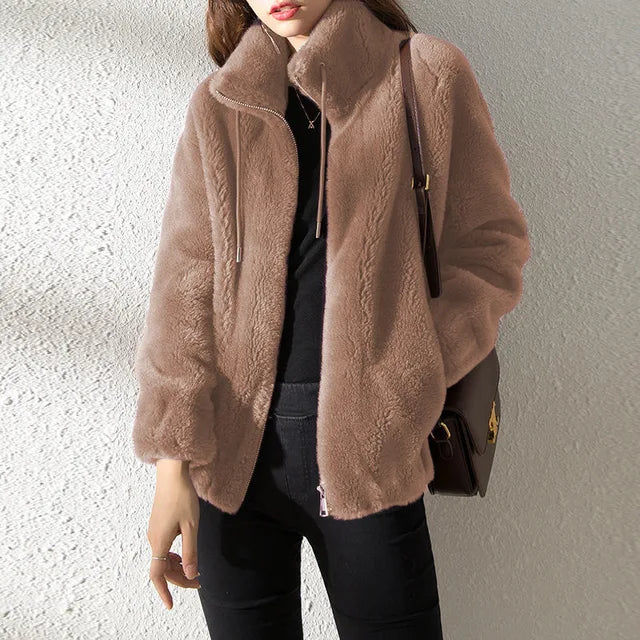 Soft turtleneck jacket