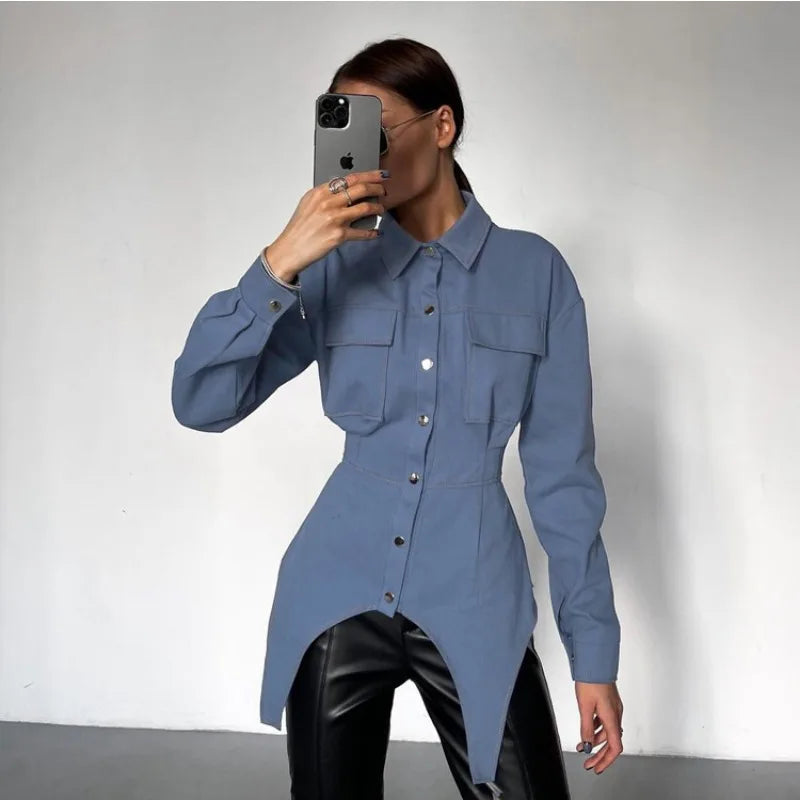 Long Sleeve Button Top