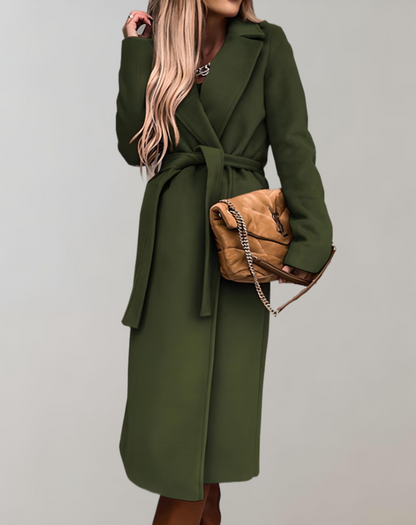 Long Autumn Jacket For Women With Jacket With Belt