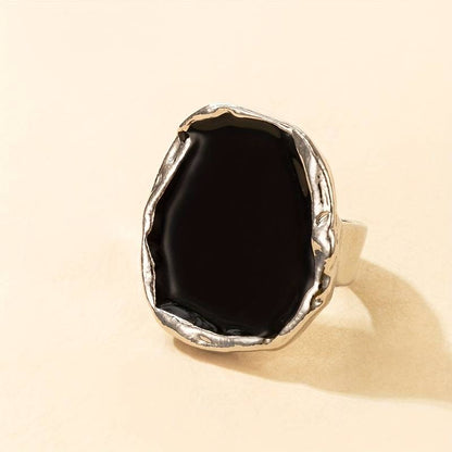 Vintage large onyx ring