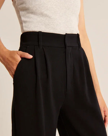 Women's High-Waisted Flared Trousers – Elegant Fit, Stylish Design, Perfect for Casual and Formal Looks